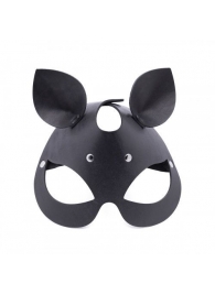 Черная кожаная маска  Кошка  с маленькими ушками - Crazy Handmade - купить с доставкой в Энгельсе