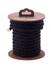 Черная хлопковая веревка для бондажа на катушке - 5 м. - Crazy Handmade - купить с доставкой в Энгельсе