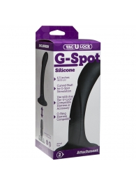 Черная изогнутая насадка Vac-U-Lock G-Spot - 16,5 см. - Doc Johnson - купить с доставкой в Энгельсе