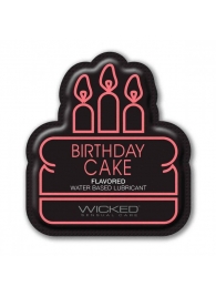 Лубрикант на водной основе со вкусом торта с кремом Wicked Aqua Birthday cake - 3 мл. - Wicked - купить с доставкой в Энгельсе