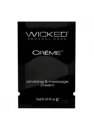 Крем для массажа и мастурбации Wicked Stroking and Massage Creme - 3 мл. - Wicked - купить с доставкой в Энгельсе