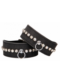 Черные поножи Diamond Studded Ankle Cuffs - Shots Media BV - купить с доставкой в Энгельсе