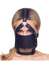 Черный намордник с кляпом-шаром Head Harness With A Gag - Orion - купить с доставкой в Энгельсе