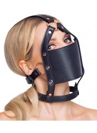 Черный намордник с кляпом-шаром Head Harness With A Gag - Orion - купить с доставкой в Энгельсе