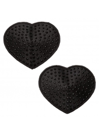 Черные пэстисы в форме сердечек Heart Pasties - California Exotic Novelties - купить с доставкой в Энгельсе