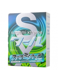 Презервативы Sagami Xtreme Mint с ароматом мяты - 3 шт. - Sagami - купить с доставкой в Энгельсе