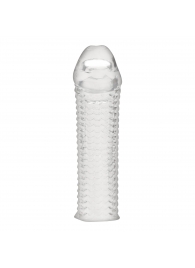 Текстурированная насадка на пенис Clear Textured Penis Enhancing Sleeve Extension - 16,5 см. - BlueLine - в Энгельсе купить с доставкой