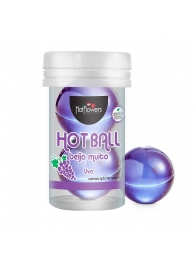 Лубрикант на масляной основе Hot Ball Beija Muito с ароматом винограда (2 шарика по 3 гр.) - HotFlowers - купить с доставкой в Энгельсе