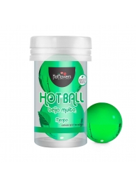 Лубрикант на масляной основе Hot Ball Beija Muito с ароматом мяты (2 шарика по 3 гр.) - HotFlowers - купить с доставкой в Энгельсе