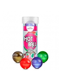 Ароматизированный лубрикант Hot Ball Mix на масляной основе (4 шарика по 3 гр.) - HotFlowers - купить с доставкой в Энгельсе