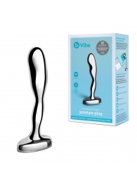 Стальной стимулятор простаты Stainless Steel Prostate Plug - 11,5 см. - b-Vibe - в Энгельсе купить с доставкой