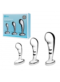 Набор из 3 стальных стимуляторов простаты Stainless Steel P-spot Training Set - b-Vibe - в Энгельсе купить с доставкой