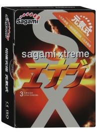 Презервативы Sagami Xtreme ENERGY с ароматом энергетика - 3 шт. - Sagami - купить с доставкой в Энгельсе