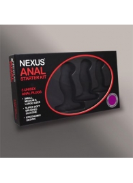 Набор из 3 массажеров простаты чёрного цвета NEXUS ANAL STARTER KIT - Nexus Range - в Энгельсе купить с доставкой