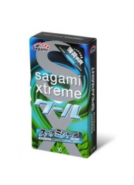 Презервативы Sagami Xtreme Mint с ароматом мяты - 10 шт. - Sagami - купить с доставкой в Энгельсе