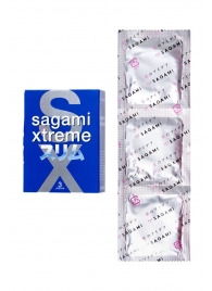 Розовые презервативы Sagami Xtreme FEEL FIT 3D - 3 шт. - Sagami - купить с доставкой в Энгельсе