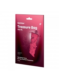 Розовый мешочек для хранения игрушек Treasure Bag XL - Satisfyer - купить с доставкой в Энгельсе