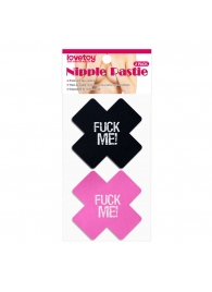 Набор из 2 пар пэстисов Cross Pattern Nipple Pasties - Lovetoy - купить с доставкой в Энгельсе