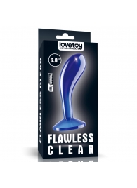 Синяя анальная втулка Flawless Clear Prostate Plug 6.0 - 15 см. - Lovetoy - в Энгельсе купить с доставкой