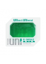 Зеленый мастурбатор-стимулятор Tenga Uni Emerald - Tenga - в Энгельсе купить с доставкой