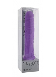 Фиолетовый вибратор-реалистик PURRFECT SILICONE CLASSIC 8.5INCH - 21,5 см. - Dream Toys