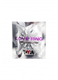 Прозрачное гелевое эрекционное кольцо с шипиками - Toyfa Basic - в Энгельсе купить с доставкой