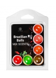 Набор из 6 шариков с ароматизированными массажными маслами Brazilian Balls - Secret Play - купить с доставкой в Энгельсе