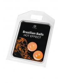 Набор из 2 шариков с массажным маслом Brazilian Balls с разогревающим эффектом - Secret Play - купить с доставкой в Энгельсе