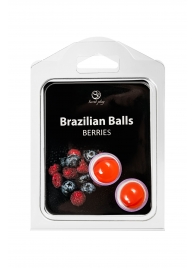 Набор из 2 шариков с массажным маслом Brazilian Balls с ароматом ягод - Secret Play - купить с доставкой в Энгельсе