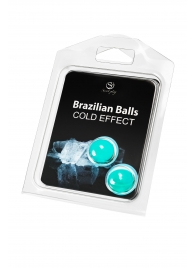 Набор из 2 шариков с массажным маслом Brazilian Balls с охлаждающим эффектом - Secret Play - купить с доставкой в Энгельсе