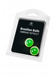 Набор из 2 шариков с массажным маслом Brazilian Balls с эффектом вибрации - Secret Play - купить с доставкой в Энгельсе