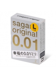 Презервативы Sagami Original 0.01 L-size увеличенного размера - 2 шт. - Sagami - купить с доставкой в Энгельсе