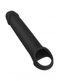 Черная насадка-удлинитель с вибрацией Vibrating Extender With Remote - Dream Toys - в Энгельсе купить с доставкой