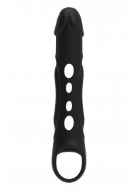 Черная насадка-удлинитель Vibrating Extender With Remote с вибрацией - Dream Toys - в Энгельсе купить с доставкой