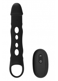 Черная насадка-удлинитель Vibrating Extender With Remote с вибрацией - Dream Toys - в Энгельсе купить с доставкой