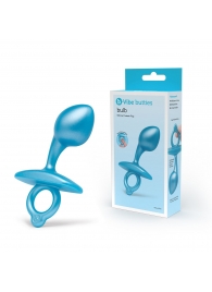 Голубая анальная пробка для массажа простаты Bulb Silicone Prostate Plug - 10,7 см. - b-Vibe - в Энгельсе купить с доставкой