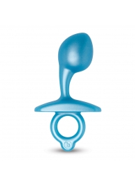 Голубая анальная пробка для массажа простаты Bulb Silicone Prostate Plug - 10,7 см. - b-Vibe - в Энгельсе купить с доставкой