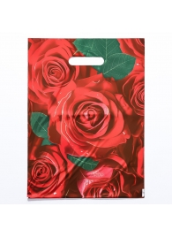 Пакет с цветочным принтом и вырубной ручкой (30х40 см) - Сима-Ленд - купить с доставкой в Энгельсе