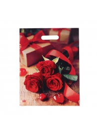 Пакет с принтом в виде роз (31х40 см) - Сима-Ленд - купить с доставкой в Энгельсе