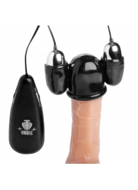 Черная стимулирующая насадка для головки полового члена Multi Speed Vibrating Penis Head Teaser - XR Brands - в Энгельсе купить с доставкой