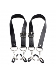 Ремни с зажимами для половых губ Spread Labia Spreader Straps with Clamps - XR Brands - купить с доставкой в Энгельсе