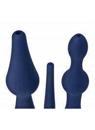 Набор из 3 универсальных насадок для анального душа Universal 3 Piece Silicone Enema Attachment Set - XR Brands - купить с доставкой в Энгельсе