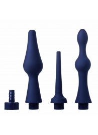 Набор из 3 универсальных насадок для анального душа Universal 3 Piece Silicone Enema Attachment Set - XR Brands - купить с доставкой в Энгельсе