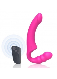Розовый безремневой страпон Straples Strap-On Dildo - Erokay - купить с доставкой в Энгельсе