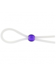 Прозрачное лассо с фиолетовой бусиной SILICONE COCK RING WITH BEAD LAVENDER - NMC - в Энгельсе купить с доставкой