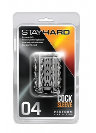 Прозрачная насадка с бороздками STAY HARD COCK SLEEVE 04 CLEAR - Blush Novelties - в Энгельсе купить с доставкой