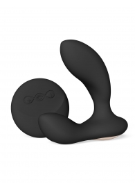 Черный вибромассажер простаты с пультом ДУ Hugo 2 Remote - Lelo - в Энгельсе купить с доставкой