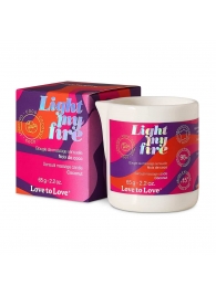Массажная свеча Light My Fire Coconut с ароматом кокоса - 65 гр. - Love to Love - купить с доставкой в Энгельсе