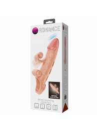 Телесная вибронасадка на пенис с подхватом мошонки - 20 см. - Baile - в Энгельсе купить с доставкой