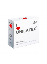 Ультратонкие презервативы Unilatex Ultra Thin - 3 шт. - Unilatex - купить с доставкой в Энгельсе